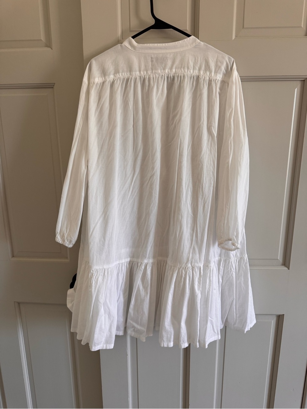 J. Crew white ruffle cotton swim cover M - Picture 4 of 4